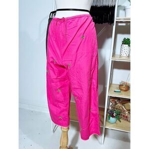 Ruby Moon Bright Barbie Pink Tropical Lounge Pants